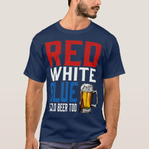 Camiseta Cerveja Patriótica Funerária Vermelha Branca Fri