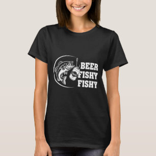 Camiseta Cerveja peixe peixe pesca cerveja engraçada e anzo