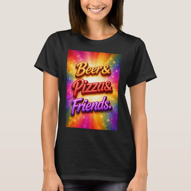 Camiseta Cerveja Pizza Amigos (Frente)