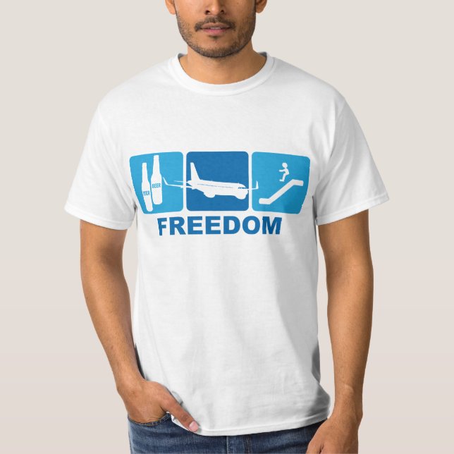 Camiseta Cerveja + Plano + Corrediça = liberdade (Frente)