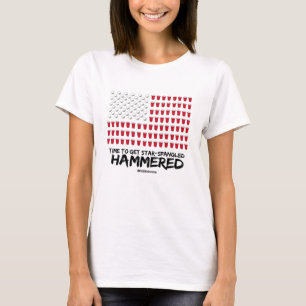 Camiseta Cerveja Pong - hora de obter star spangled