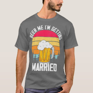 Camiseta Cerveja pra mim Estou Casando Noivo Noiva Festa de