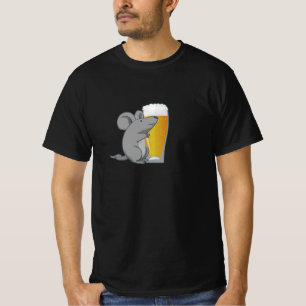 Camiseta Cerveja Presente Com Rato