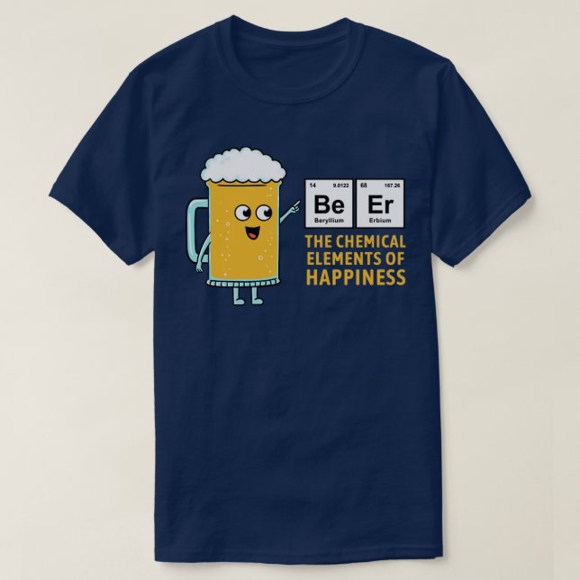 CAMISETA CERVEJA QUÍMICA DA FELICIDADE (Frente do Design)