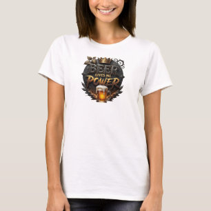 Camiseta Cerveja Rosa Atraente ME DÁ PODER