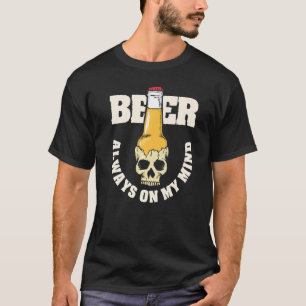 Camiseta Cerveja Sempre Na Minha Mente Garrafa De Artesanat