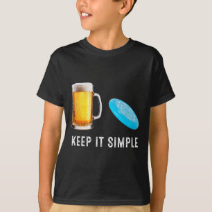 Camiseta Cerveja Simples e Disc Golf Engraçado Comum