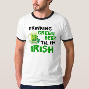Camiseta Cerveja verde bebendo 'até que eu for o irlandês