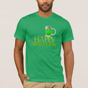 Camiseta Cerveja Verde Feliz Dia de São Patrício