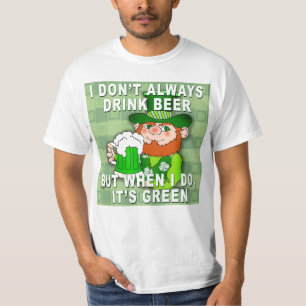 Camiseta Cerveja Verde para Humor de Memória do Dia de São 