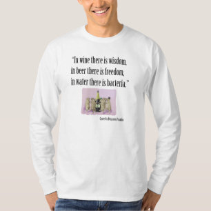 Camiseta Cerveja, vinho e porcos - deixe o divertimento