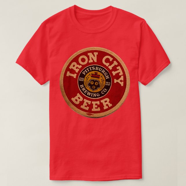 Camiseta CervejaCidadeFerroPittsburghBrewingCo T (Frente do Design)