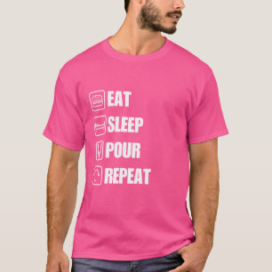 Camiseta Cervejaria Divertida Comer Dormir Despejar Repetir