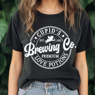 Camiseta Cervejaria Retro Cupid Poções do Amor Casal Engraç