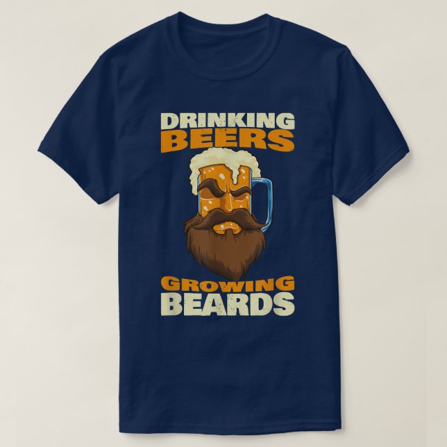 Camiseta Cervejas De Bebendo E Barbas De Cura (Frente do Design)