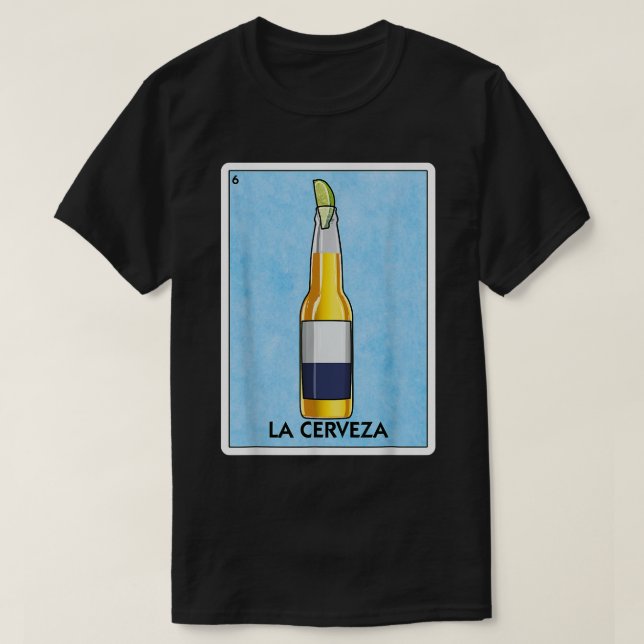 Camiseta Cerveza Mexicana Beer Com Gama De Cartão Mexicano  (Frente do Design)