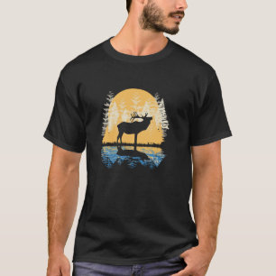 Camiseta Cervo Alce Natureza Floresta Veado Vida Selvagem E