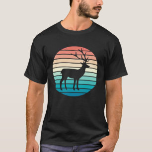 Camiseta Cervo Animal Vintage Caçador Retro Animais Caça ao