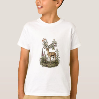 Camiseta Cervo com Flor Silvestre 