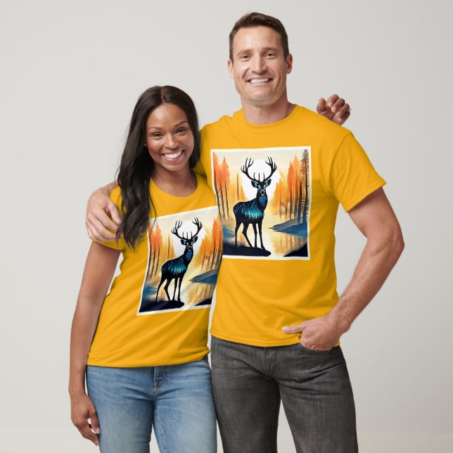Camiseta Cervo da Floresta Mística (Unissex)