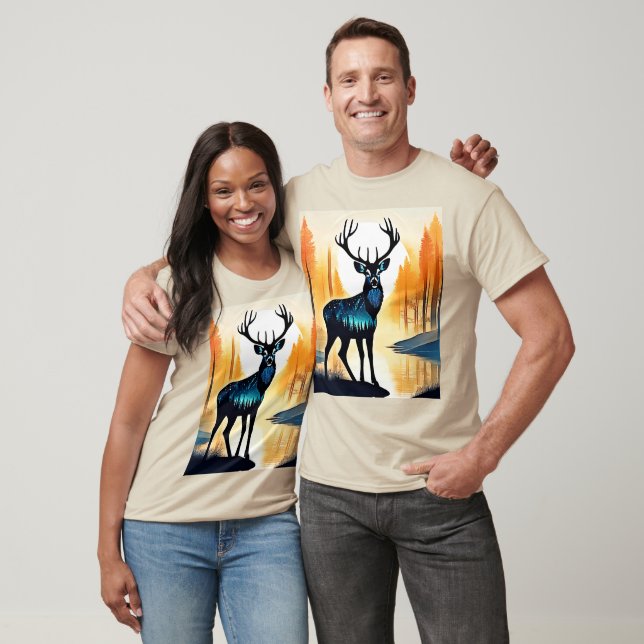 Camiseta Cervo da Floresta Mística (Unissex)