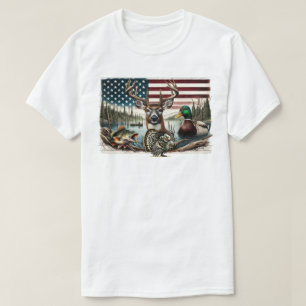 Camiseta Cervo e País EUA