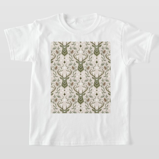 Camiseta Cervo Tribal Boho, Sonhando com Cervo (Postura )