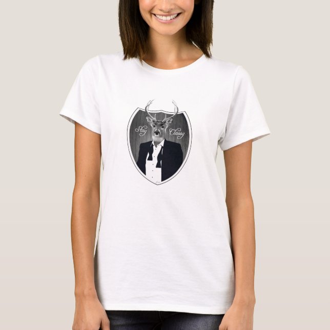 Camiseta Cervos no smoking - estada elegante (Frente)