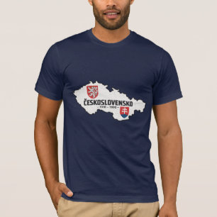 Camiseta Československo 1918-1992 Mapa Antiga Destruída