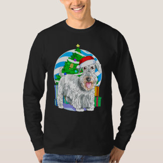 Camiseta Cesky Terrier Dog Papais noeis Decinto de Natal