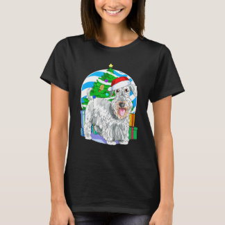 Camiseta Cesky Terrier Dog Papais noeis Decinto de Natal