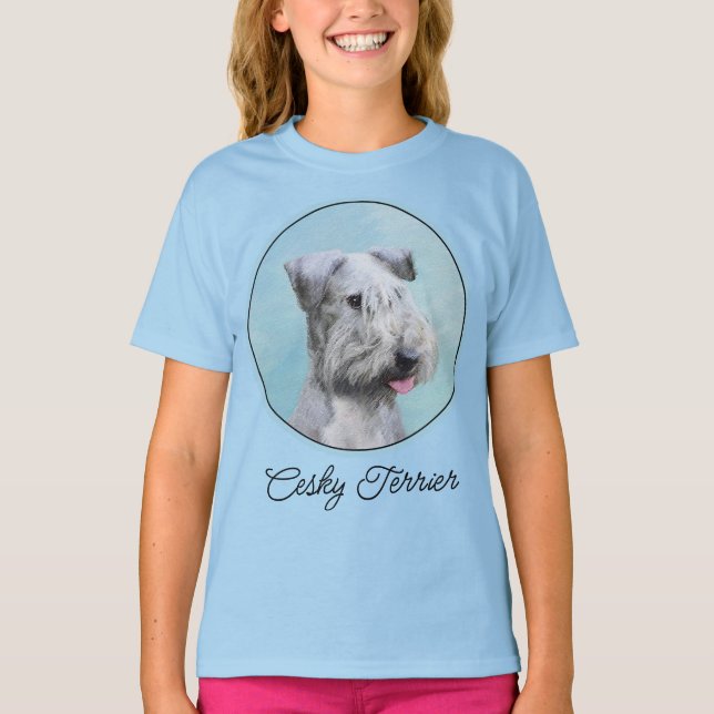 Camiseta Cesky Terrier Painting - Cachorro original bonito  (Frente)