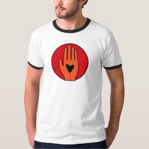 Camiseta Cessar-fogo agora mão design gráfica palestiniana