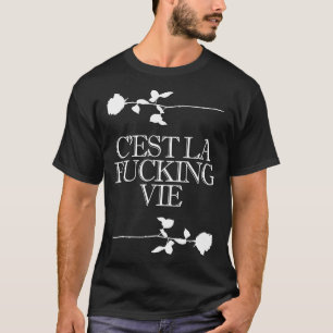 Camiseta Cest La Vie Vintage Estilo de Tatuagem Gráfico Slo