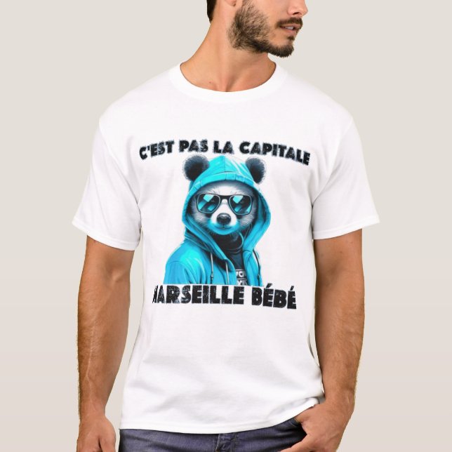 Camiseta C'est pas la capitale c'est marseille bé marseil (Frente)