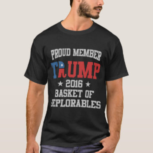 Camiseta cesta 2016 orgulhosa do trunp do membro dos