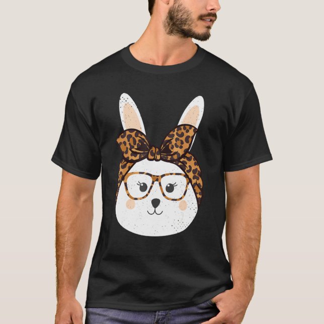 Camiseta Cesta de Arcos de coelho-leopardo adorável (Frente)