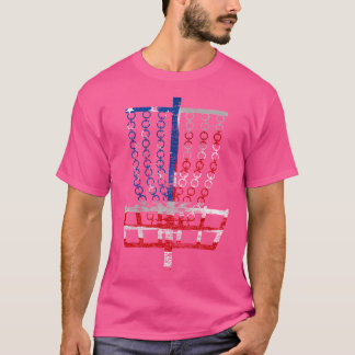 Camiseta Cesta de Golfe de Disco da Bandeira dos EUA Legal