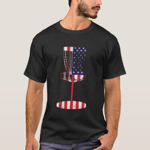 Camiseta Cesta de Golfe do Disco de Bandeira Legal dos EUA