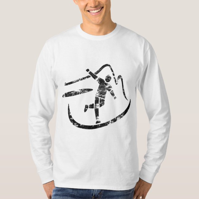 Camiseta Cesta de Golfe do Disco Elementos de Arte Simples  (Frente)