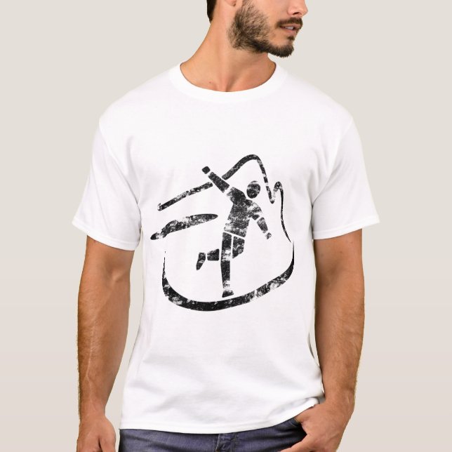 Camiseta Cesta de Golfe do Disco Elementos de Arte Simples  (Frente)