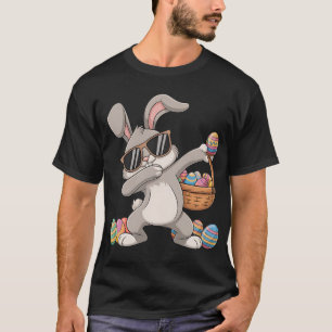 Camiseta Cesta de Ovos de Páscoa Coelho Coelho Dab Dabbing