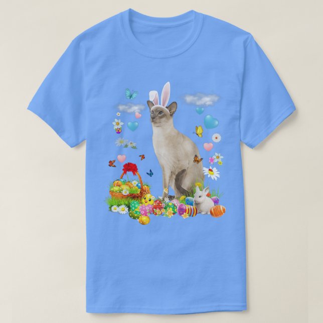 Camiseta Cesta de Ovos Tonquineses de Gato Bonito de felz p (Frente do Design)