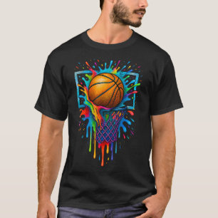 Camiseta Cesto de Arremesso Colorido com Rede de Splash
