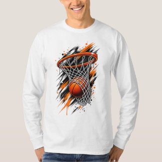 Camiseta Cesto de Basquete Dunk Streetwear – Cestas Laranja