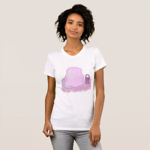 Camiseta Cesto de coelhinho de Páscoa com flores
