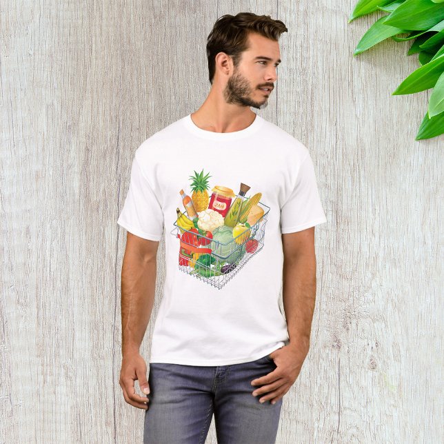 Camiseta Cesto de Compro do supermercado (Criador carregado)
