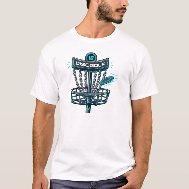 Camiseta Cesto de Disco de Golfe (Frente)