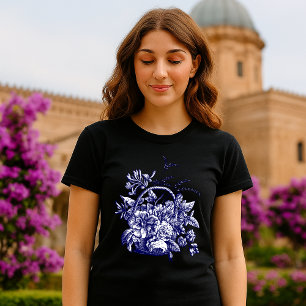 Camiseta Cesto de Flores da Era Vitoriana Antiga