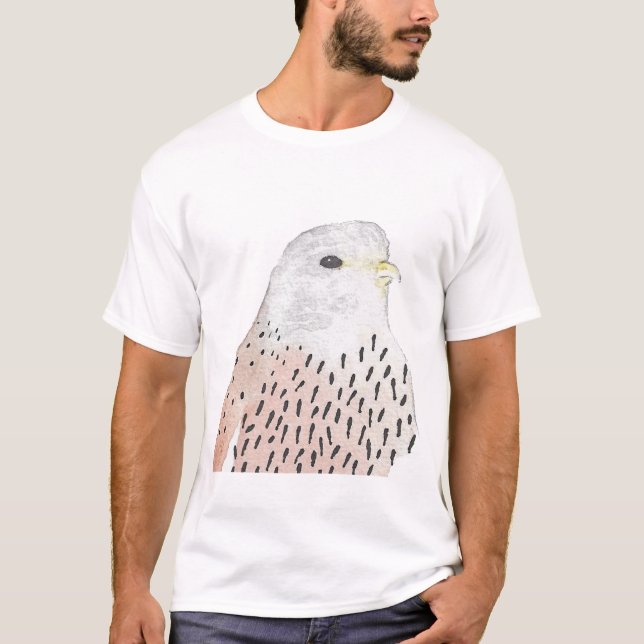 Camiseta Cestrel de Aquarela Artística (Frente)